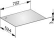 Keuco EDITION 11 afdekplaat, 702x3x524 mm, voor wastafelonderkasten en dressoirs, 31322289000