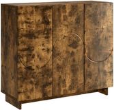 vidaXL Dressoir Gerookt eiken 85,5 x 31 x 75 cm Bewerkt hout