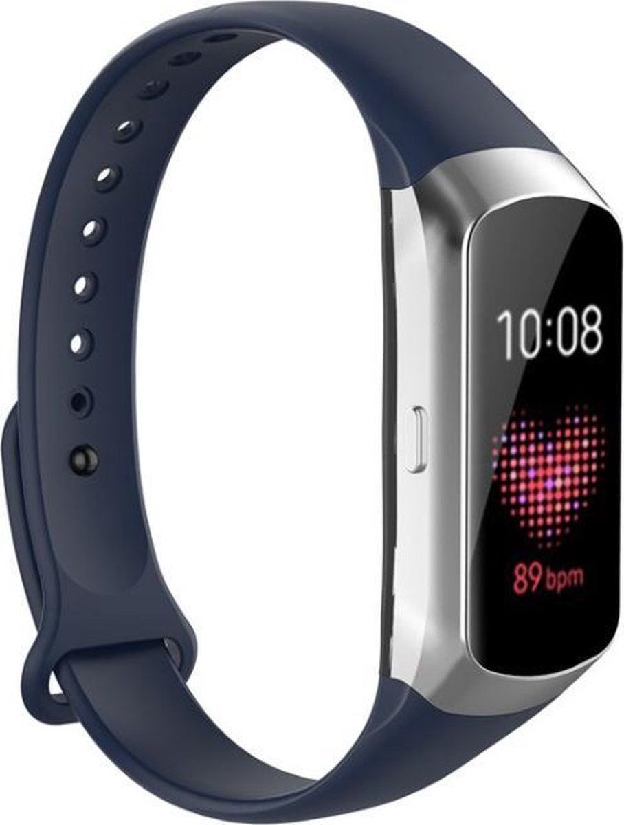 Strap-it Samsung Galaxy Fit siliconen bandje - donkerblauw