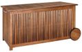 Boîte de rangement en bois d'acacia - 350 L - Avec roues - Naturel