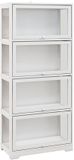 Homcom Vitrinekast MDF 59x30x139cm Wit