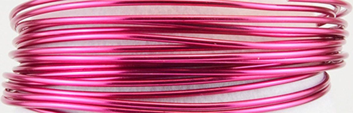 Vaessen Creative Aluminiumdraad 2mm 5m Strong pink