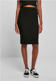 Urban Classics Rib Knit Midi Rok Zwart L
