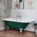 Hudson Reed Baignoire îlot demi-ronde Classique 168,5cm x 75cm - Evergreen (Vert), avec pieds de baignoire blancs | Oxford