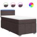 vidaXL Boxspringbed met matras, donkerbruin, 100x200 cm, met stoffen bekleding