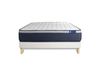 Actisom Ensemble 160x200 matelas Latex et mémoire de forme sommier kit blanc