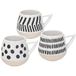 Tognana Tiwi 3-delige set koffiemokken 350cc Stoneware zwart