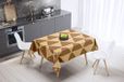 Bonamaison Tafelkleed, Anti-Mold, Sneldrogend, Waterdicht, 100% Polyester Tafellaken, Bruine tinten, 140 x 140 Cm