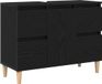 vidaXL Meuble sous lavabo Chêne noir 80 x 33 x 60 cm