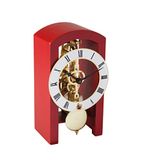 Hermle 23015-360721 tafelklok modern skelet rood 18 x 9 x 11 cm