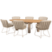 4 Seasons Outdoor Estate Fabrice dining tuinset 240x105xH75 cm 7 delig teak latte