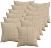 vidaXL Kussensloop 12 stuks ALMELO Taupe 40 x 40 cm corduroy