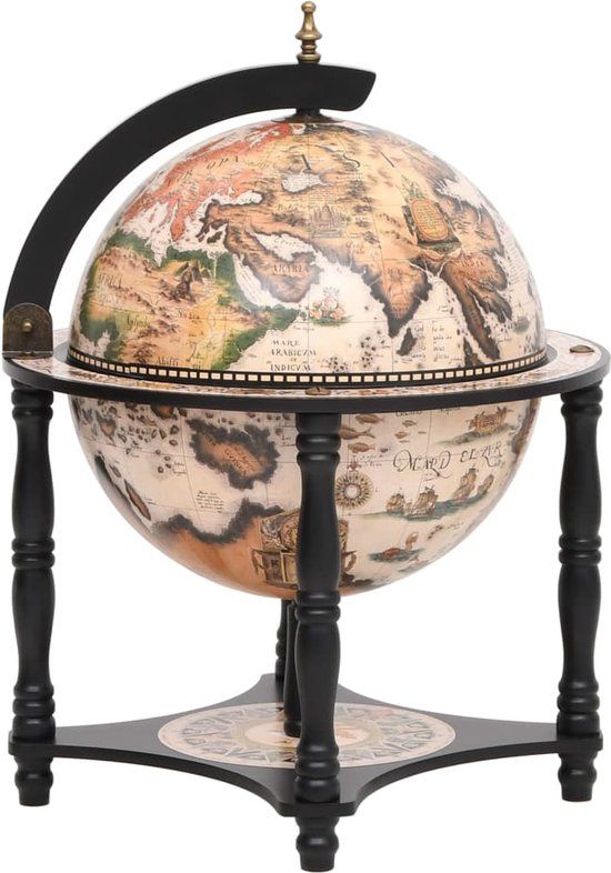vidaXL Globebar massief eucalyptushout zwart