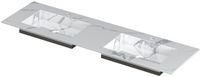 Wastafel INK Post Dubbele Wastafel Keramiek Wit 1600x450x10 mm Statuario Glans