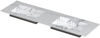 Wastafel INK Post Dubbele Wastafel Keramiek Wit 1600x450x10 mm Statuario Glans