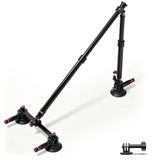 NEEWER Autohouderset met drie zuignappen, 24 inch (61 cm) verlengstangen van aluminiumlegering, NATO Rail, adapter voor Actioncam, compatibel met GoPro DJI Insta 360, maximale belasting 2,2 kg, CA166