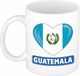 Bellatio Decorations Hartjes vlag Guatemala koffiemok