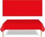 Jhubers goods Bestekset Rood met Tafelkleed - 25-delig