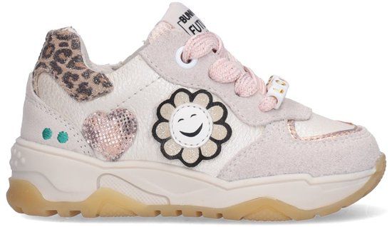 BunniesJR 226221-401 Meisjes Lage Sneakers - Grijs - Leer - Veters