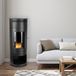 Design Bio-ethanol Haard Rond – Sur pied Sfeerhaard 113 cm – Avec fenêtre de visualisation – Noir – Cheminée à éthanol pour salon – Sans cheminée