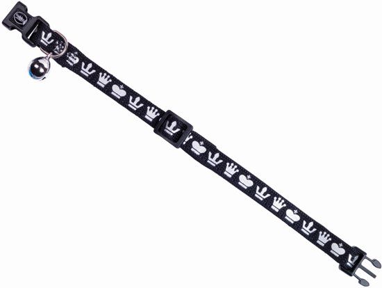Nobby kattenhalsband royale met veiligheidssluiting en bel zwart