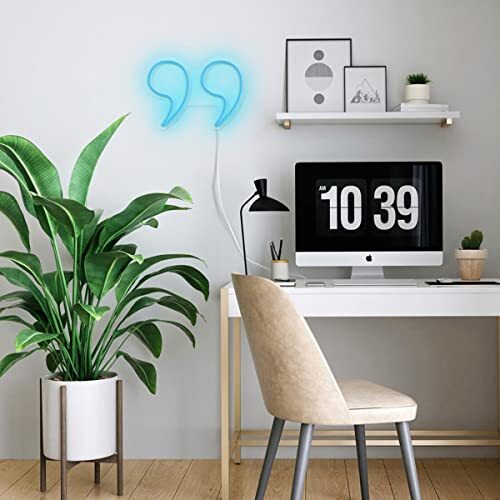 L10 Srl LED-signs Inverted Commas 40 LIFESTYLE ICE BLUE