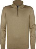 Petrol Industries Heren Gebreide Half-Zip Trui Lexington - Bruin - Maat XXL