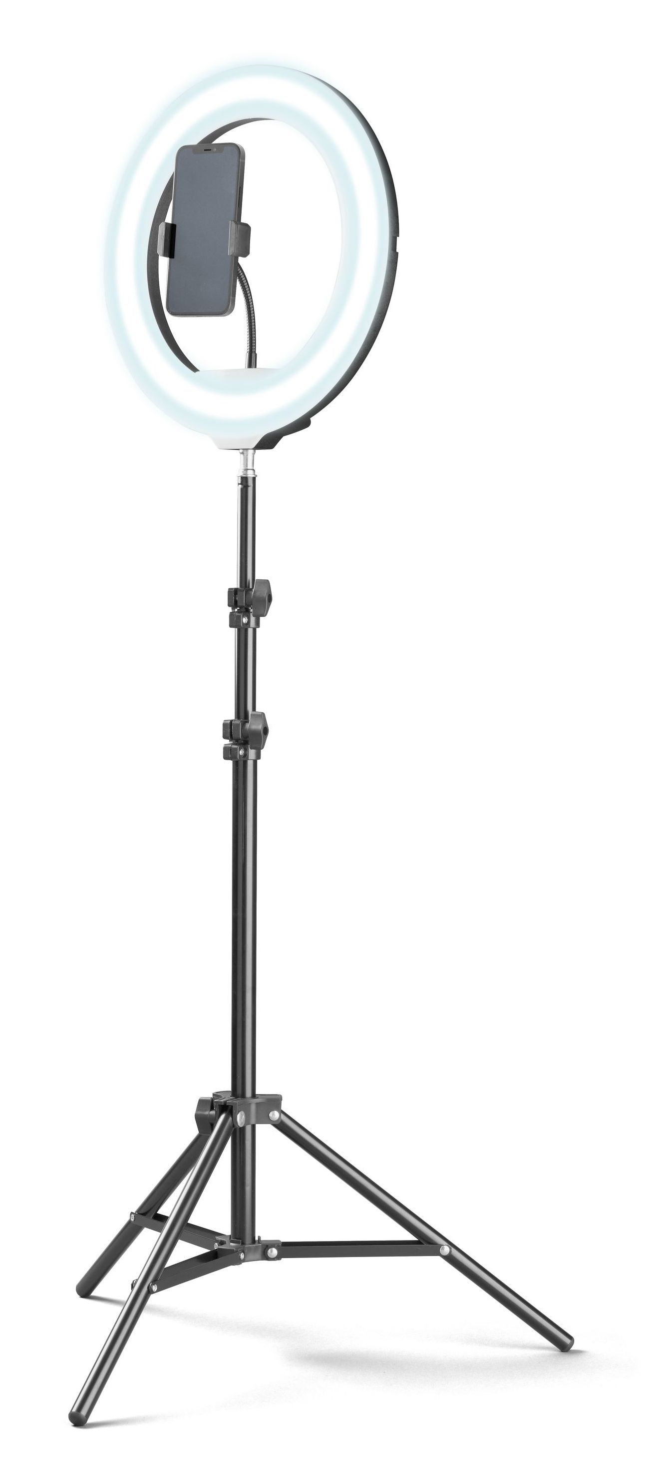 Cellularline Selfie Ring Pro - Selfiestick - Smartphone - Zwart