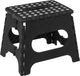 5Five Tabouret de cuisine/repose-pieds - Pliable - Noir - Plastique - 27 x 26 x 33 cm - Tabouret domestique