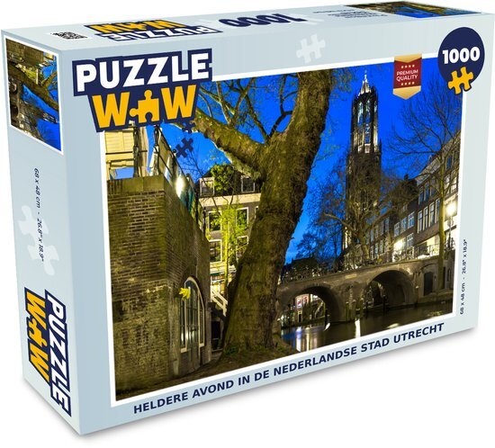 MuchoWow Puzzel Utrecht - Boom - Water - Legpuzzel - Puzzel 1000 stukjes volwassenen