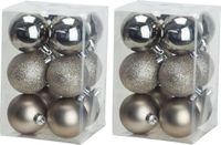 Cosy & Trendy Kerstballen - 36 stuks - Champagne - 6 cm - Kunststof