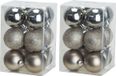Cosy & Trendy Kerstballen - 36 stuks - Champagne - 6 cm - Kunststof