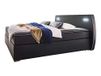 Atlantic Home Collection REX140-LED04 boxspringbed inclusief ledverlichting en topper, zwart, 140 x 200 cm