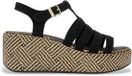 Fitflop Zwart leren Graphic sandalen