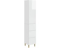 vidaXL - Kast - Set - 2 - st - Hoogglans - Wit - Bewerkt - hout