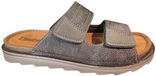 Fischer 566662 Heren Slippers Grijs Leer Maat 44