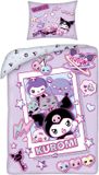 Hello Kitty Dekbedovertrek Kuromi - 140 x 200 + 70 x 90 cm - Polyester