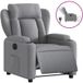 Fauteuil Relax Fauteuil Inclinable Électrique Gris Clair Tissu