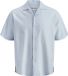 JACK&JONES JJEBREEZE LINEN BLEND RESORT SHIRT SS SN Heren Overhemd Korte Mouw M Katoen Linnen Celestial Blue