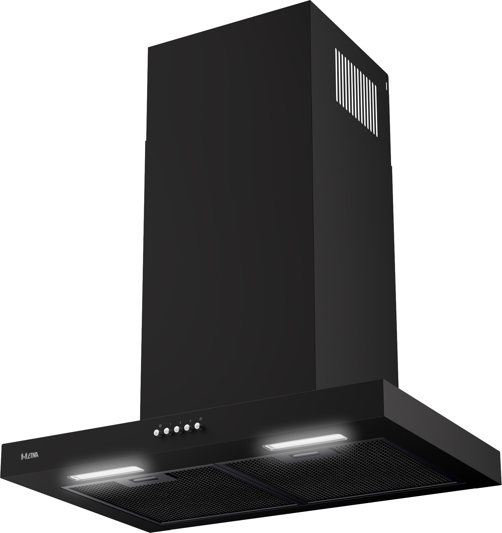 ETNA AB360ZT - Blokmodel Schouwkap - 60 cm - Matzwart - A++