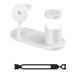 Icecat Station de recharge sans fil Qi magnétique 4-en-1 25W avec veilleuse - Blanc