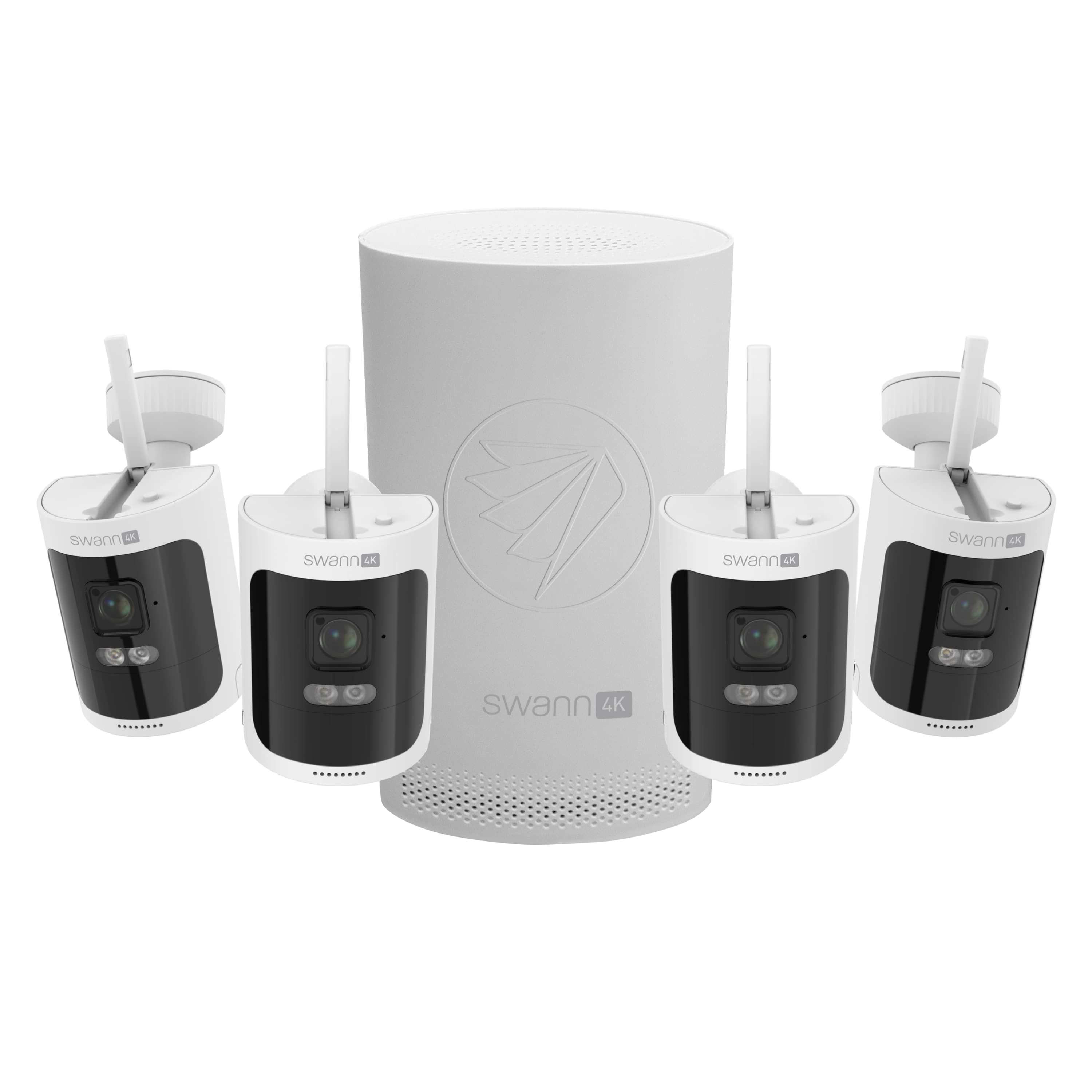 Swann AllSecure4K Draadloos Beveiligingssysteem met 4 camera's - 4K Ultra HD - 4 Batterijen - Nachtzicht - Tweeweg Audio