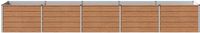 vidaXL Verhoogde Tuinbak Houten Bruin 400 x 80 x 55 cm