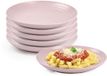 Plasticforte Rond bord/camping bord - 8x - D20 cm - roze - kunststof - onbreekbaar - servies