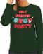 Bellatio Decorations Shoppartners Bv Ugly sweater party Kerst sweater / kersttrui groen voor dames - Kerstkleding / Christmas outfit XS