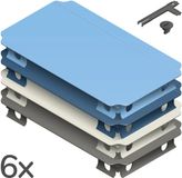 Quadro Half Panelen Set L Home Petrol - (6 st.)