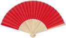 Bellatio Design Spaanse handwaaier - rood - bamboe/papier - 38 x 21 cm