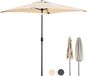 Tristar Parasol - Carré - 200x200cm - Balcon & Jardin - Inclinable - Housse de protection incluse - PA-7902 - Beige