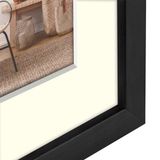 Zep Houten Fotolijst Malmo Zwart met Passepartout voor foto formaat 13x18 cm