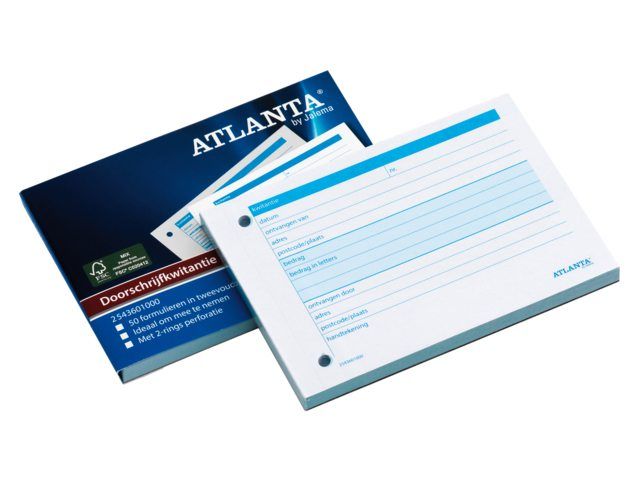 Jalema A5436-010 Doorschrijfkwitantieboekje A6 105 x 148 mm 70 g/m